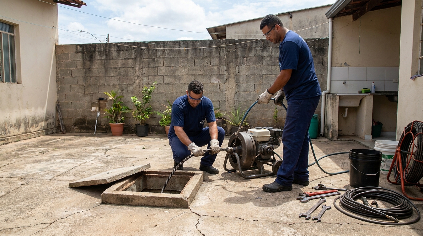 Sucção de Resíduos no Conjunto Primavera, Goiânia‑GO